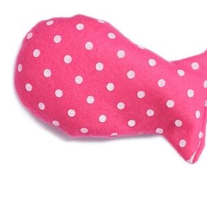 MICHI CATNIP TOY FISH Pink Dot Gioco Gatto con erba gatta Pesciolino Pois Rosa