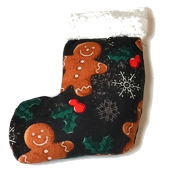 JOLLY GINGERBREAD STOCKING CATNIP CAT TOY MICHI CALZA NATALE CON ERBA GATTA