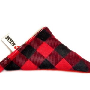 TARTAN RED CATNIP CAT TOY TRIANGLE MICHI GIOCHI PER GATTI  TRIANGOLINO CON ERBA GATTA