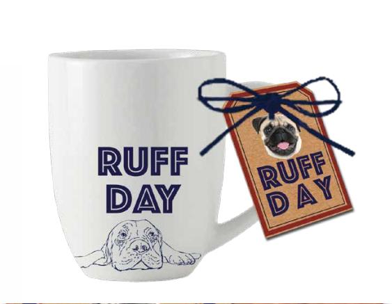 Fish and Bone Novelty mug Dog Ruff Day 400ml