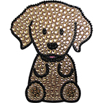 RHINESTONE STICKERS Golden Retriever