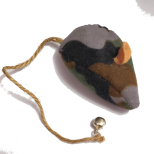 MICHI CATNIP TOY CAMO MOUSE Gioco Gatto con erba gatta Topolino Camo con campanella