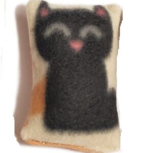 MICHI CATNIP TOY CAT BAG Black Gioco Gatto con erba gatta Sacchetto Gatto Nero